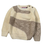Cesare Paciotti Maglia Girocollo Bicolore Beige per Bambino MGP6358BX BEIGE CESARE PACIOTTI 