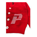 Cesare Paciotti Cardigan tinta unita con Stampa Rosso per Neonato MGP6360BN ROSSO CESARE PACIOTTI 