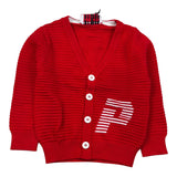 Cesare Paciotti Cardigan tinta unita con Stampa Rosso per Bambino MGP6360BX ROSSO CESARE PACIOTTI 