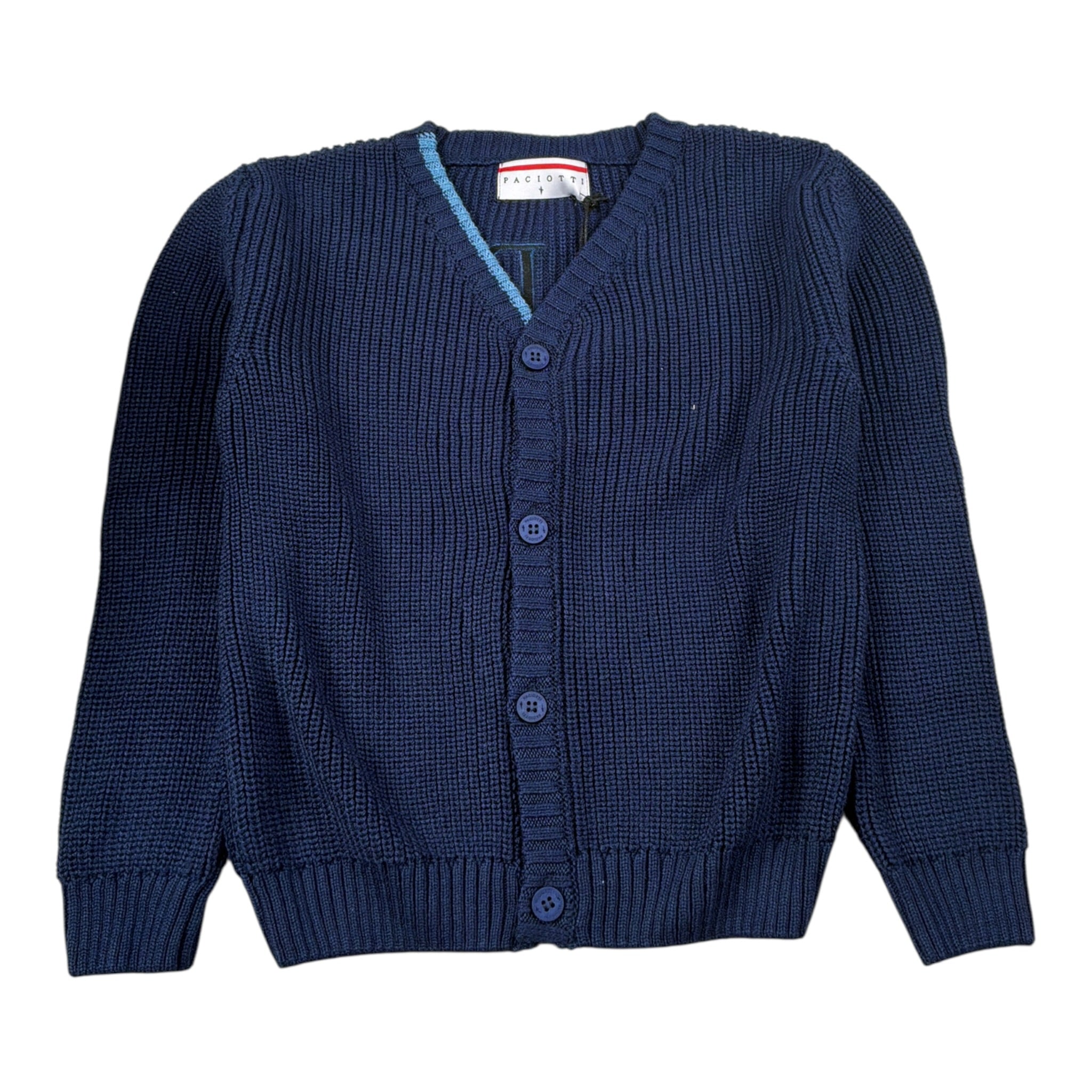 Cesare Paciotti Cardigan tinta unita con Logo Blu per Bambino MGP6362B BLU CESARE PACIOTTI 