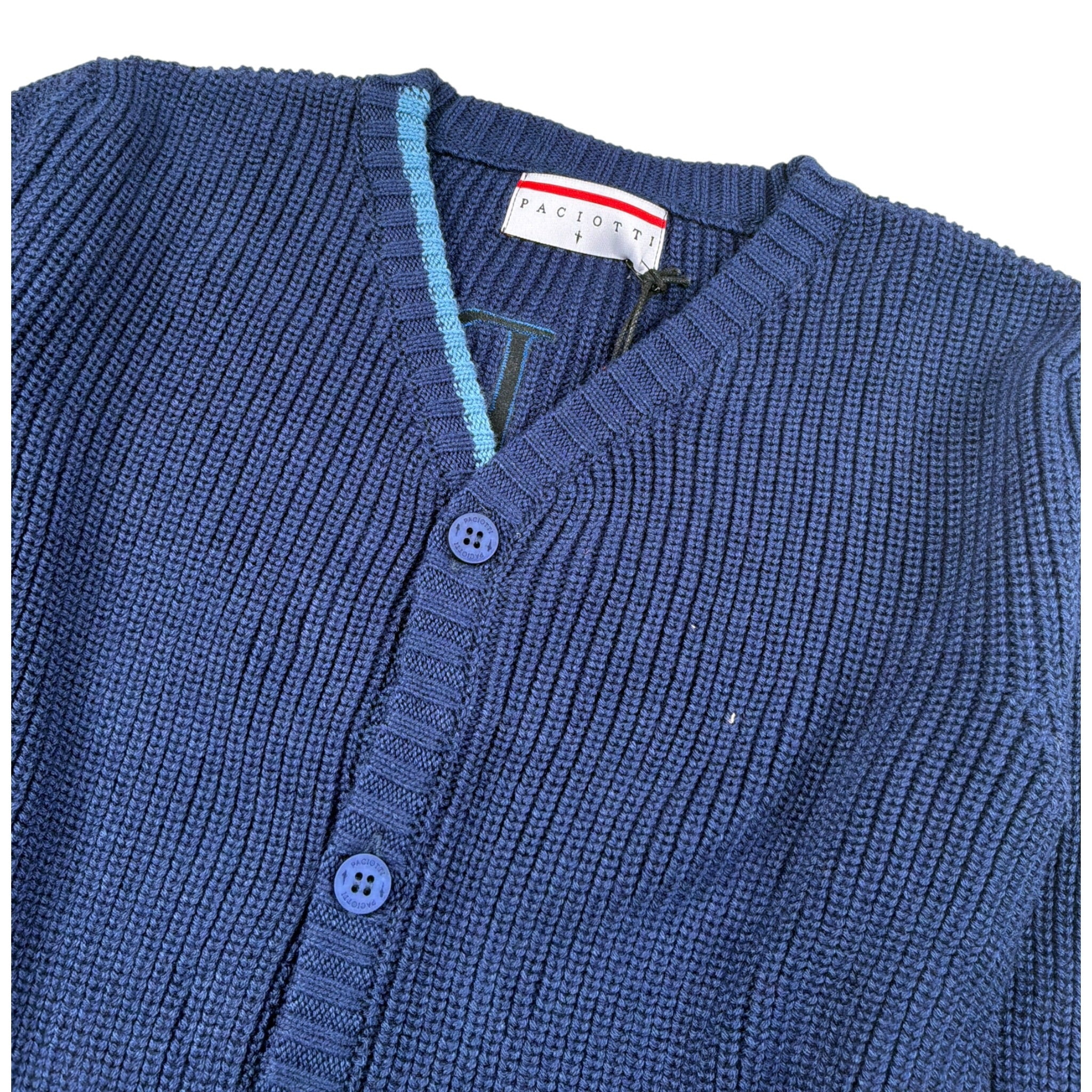 Cesare Paciotti Cardigan tinta unita con Logo Blu per Bambino MGP6362B BLU CESARE PACIOTTI 