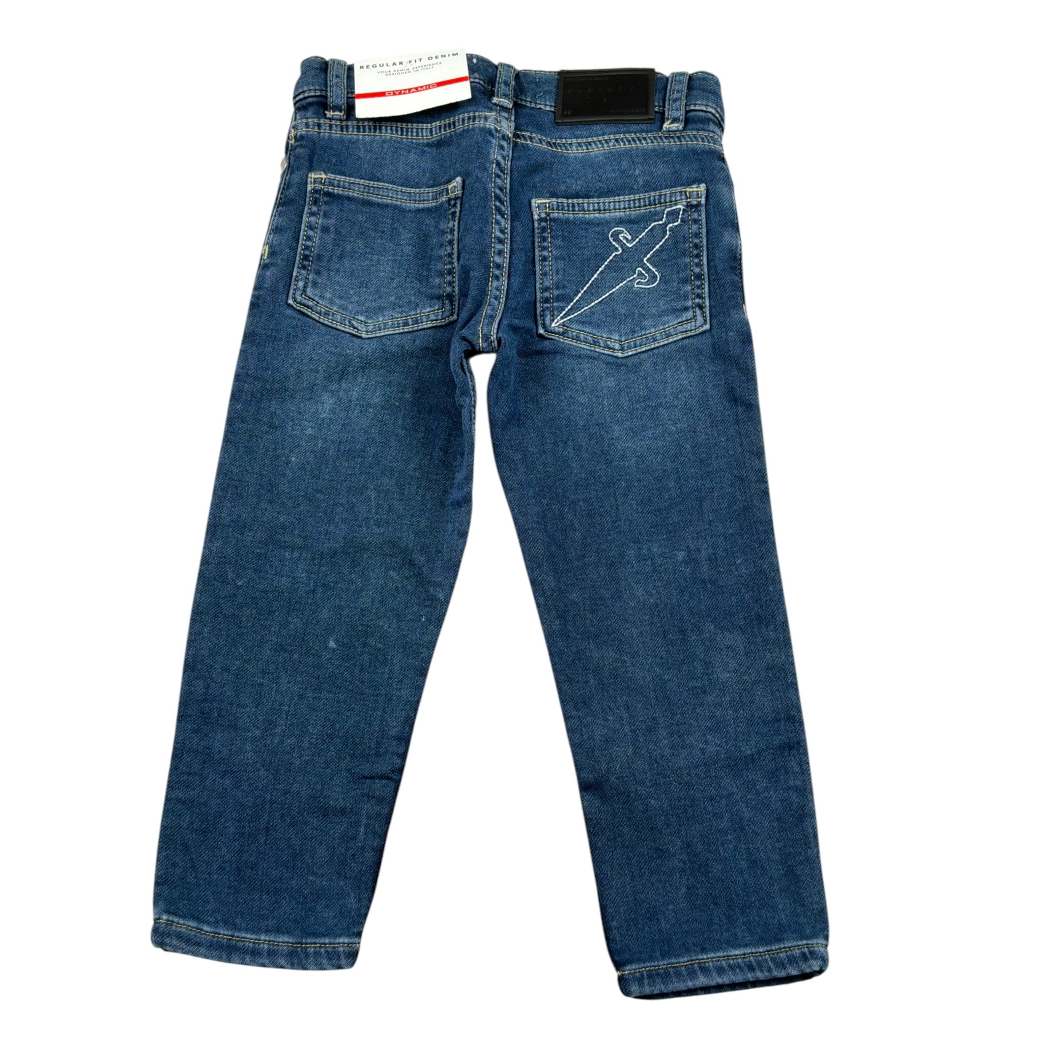 Cesare Paciotti Jeans tinta unita con Girovita Regolabile Blu per Bambino PTP6301BJXX BLU CESARE PACIOTTI 
