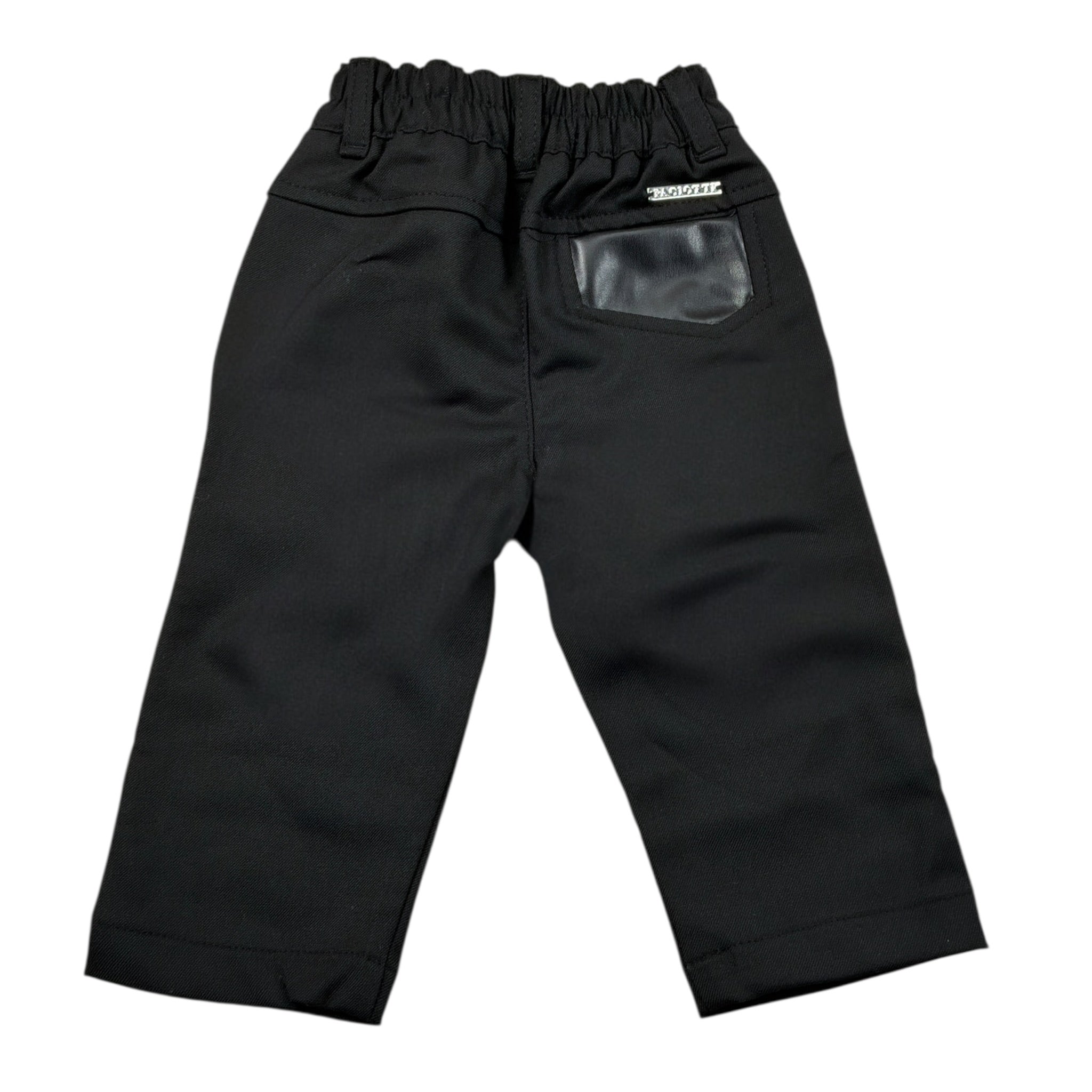 Cesare Paciotti Pantalone tinta unita con Elastico In Vita Nero per Neonato PTP6355B NERO CESARE PACIOTTI 