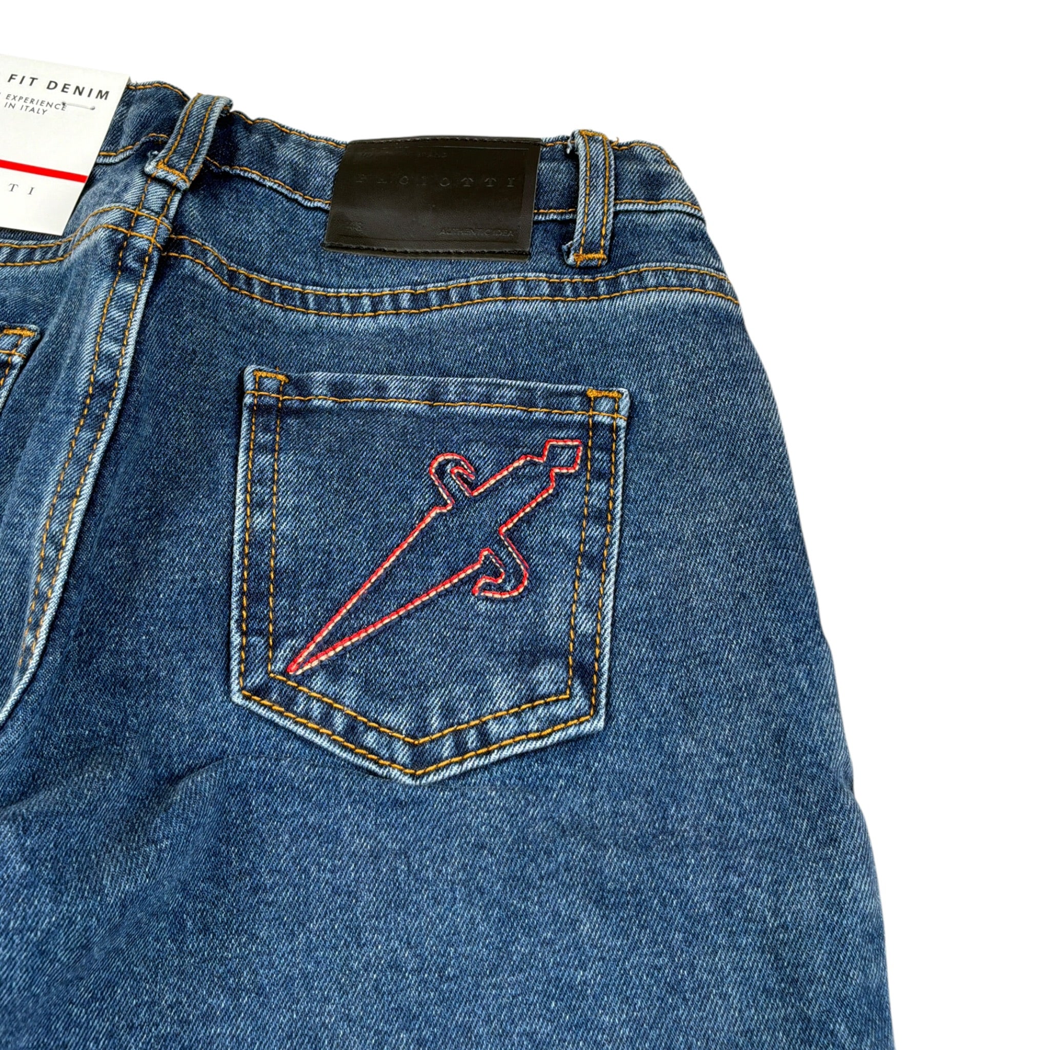 Cesare Paciotti Jeans tinta unita con Girovita Regolabile Blu per Bambino PTP6364BJXXX BLU CESARE PACIOTTI 