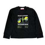 Cesare Paciotti Shirt Girocollo tinta unita con Stampa Nero per Bambino TSP6314BX NERO CESARE PACIOTTI 