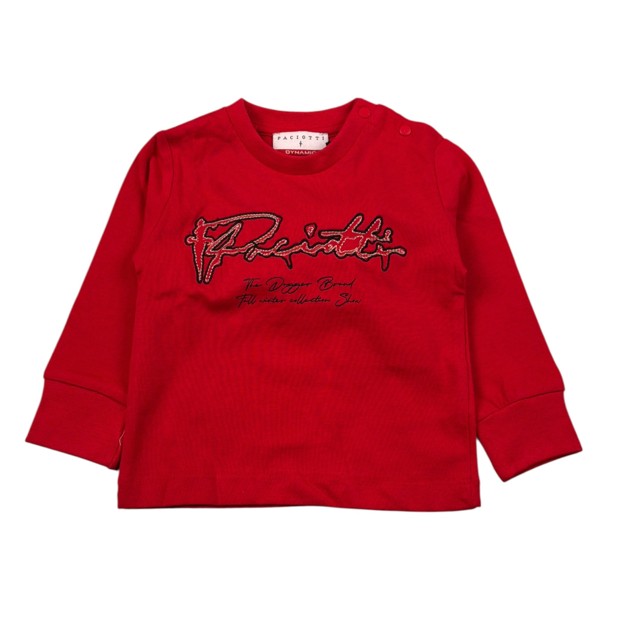 Cesare Paciotti Shirt Girocollo tinta unita con Stampa Rosso per Bambino TSP6317B ROSSO CESARE PACIOTTI 