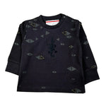Cesare Paciotti Shirt Girocollo tinta unita con Stampe Nero per Bambino TSP6353B NERO CESARE PACIOTTI 