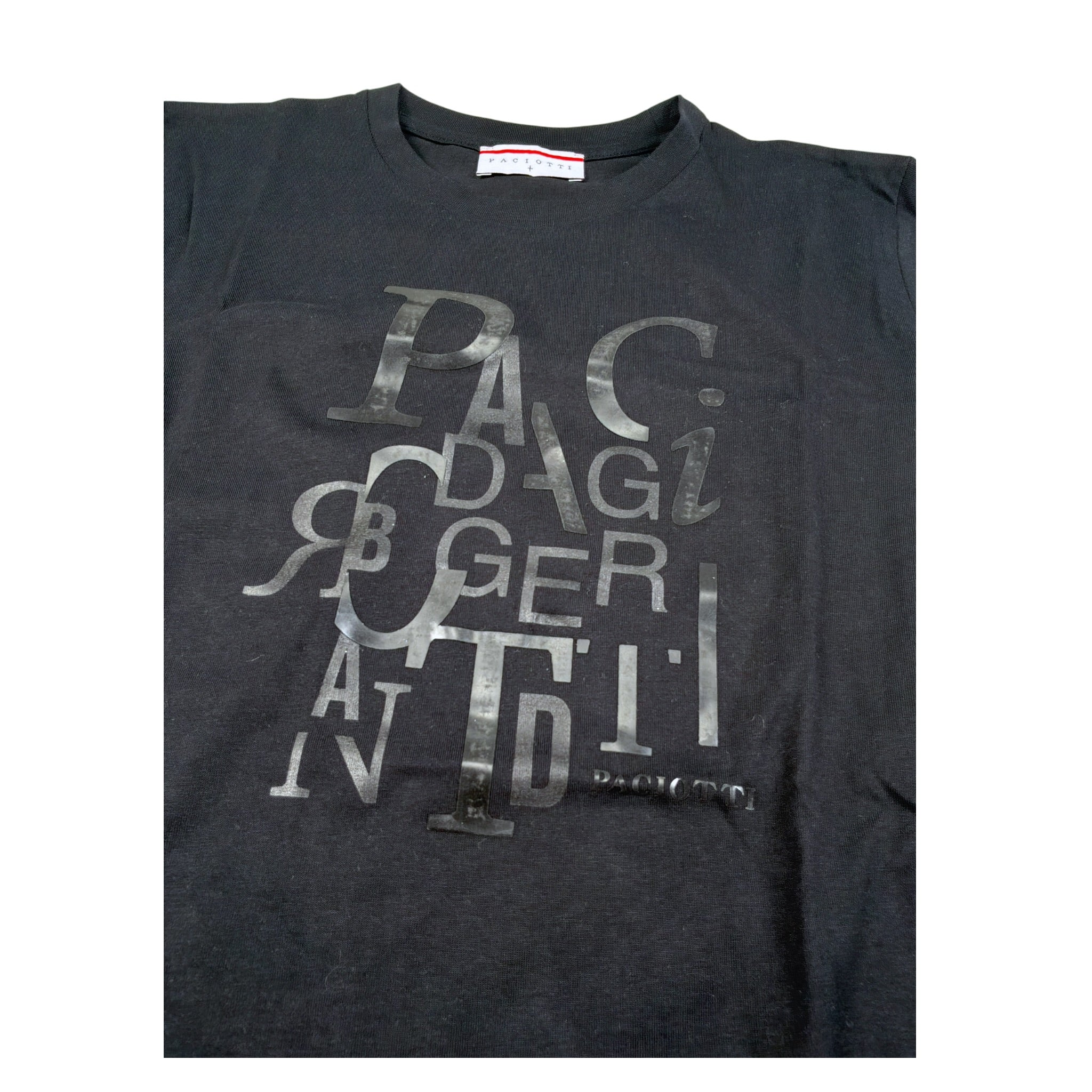 Cesare Paciotti Shirt Girocollo tinta unita con Logo Nero per Bambino TSP6357J NERO CESARE PACIOTTI 