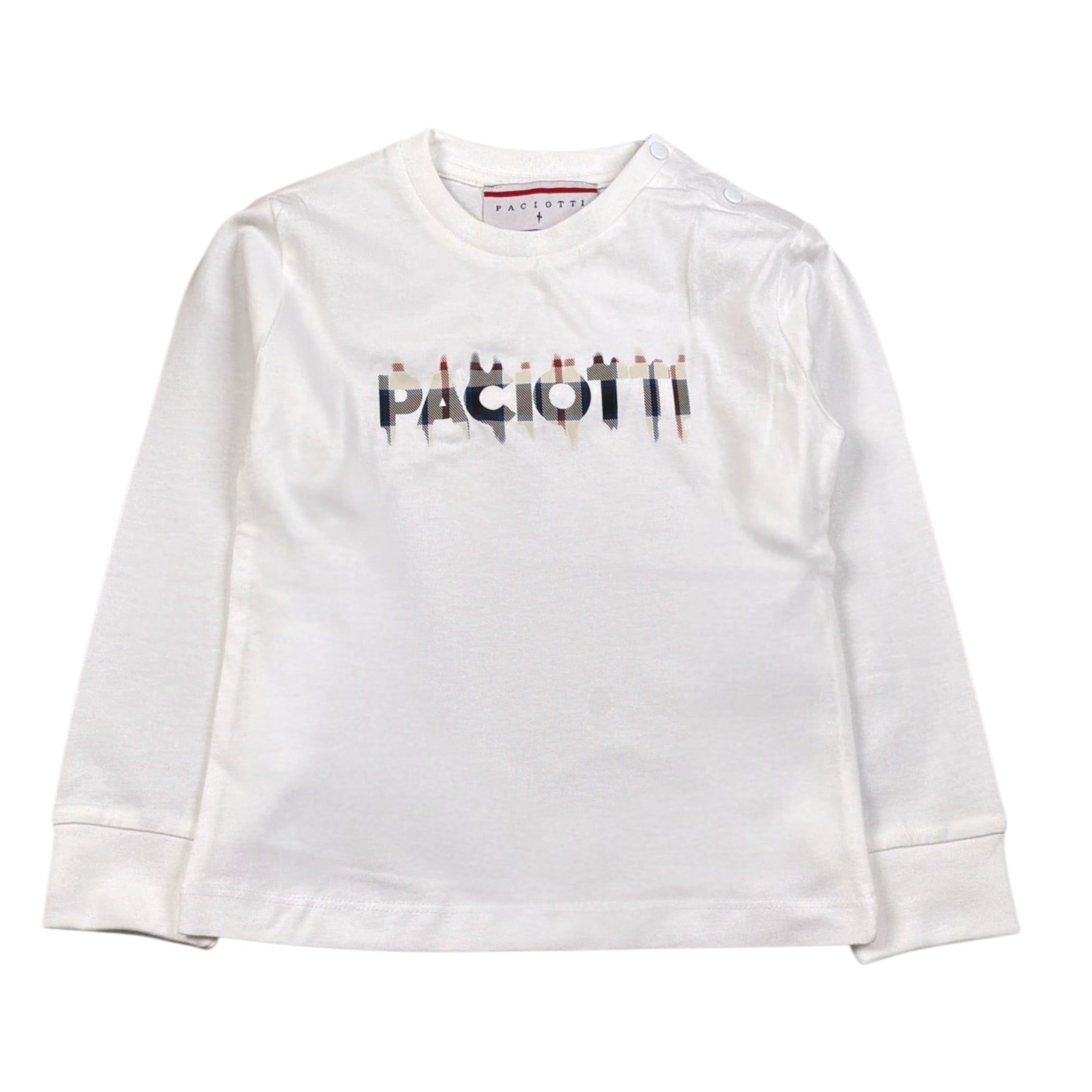 Cesare Paciotti Shirt tinta unita con Stampa Bianco per Neonato TSP6360BX BIANCO CESARE PACIOTTI 