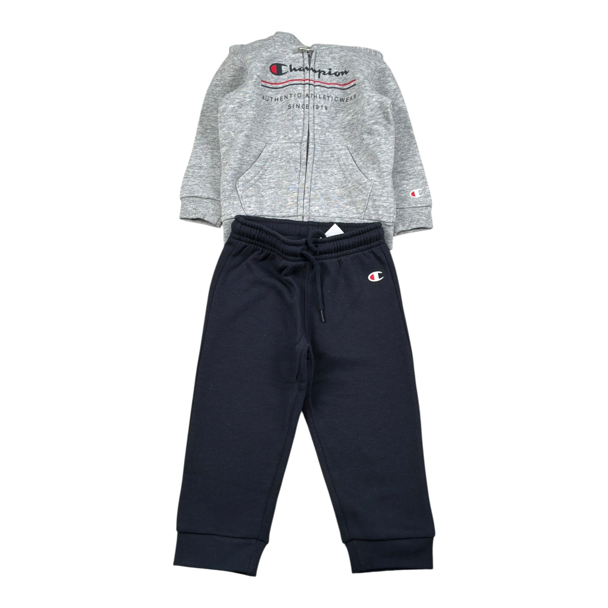 Champion Completo 2Pz Felpa con Zip-Pantalone Grigio per Neonato 306846 GRIGIO CHAMPION 