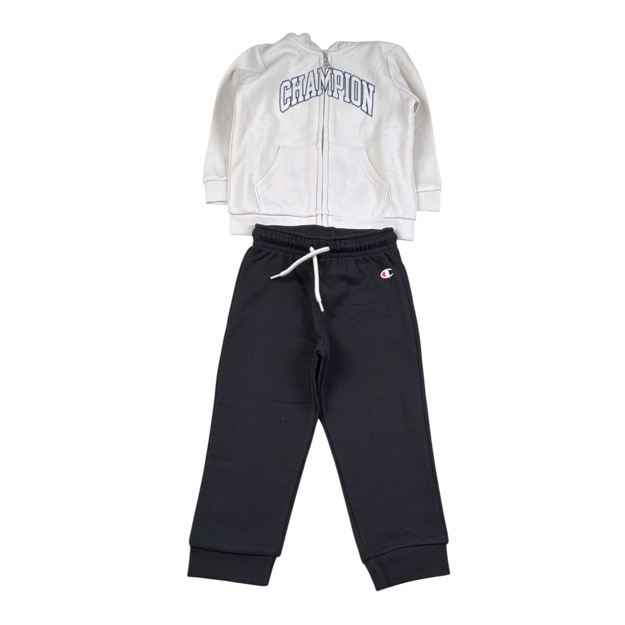 Champion Completo 2Pz Felpa con Zip-Pantalone Panna per Neonato 307266 PANNA CHAMPION 