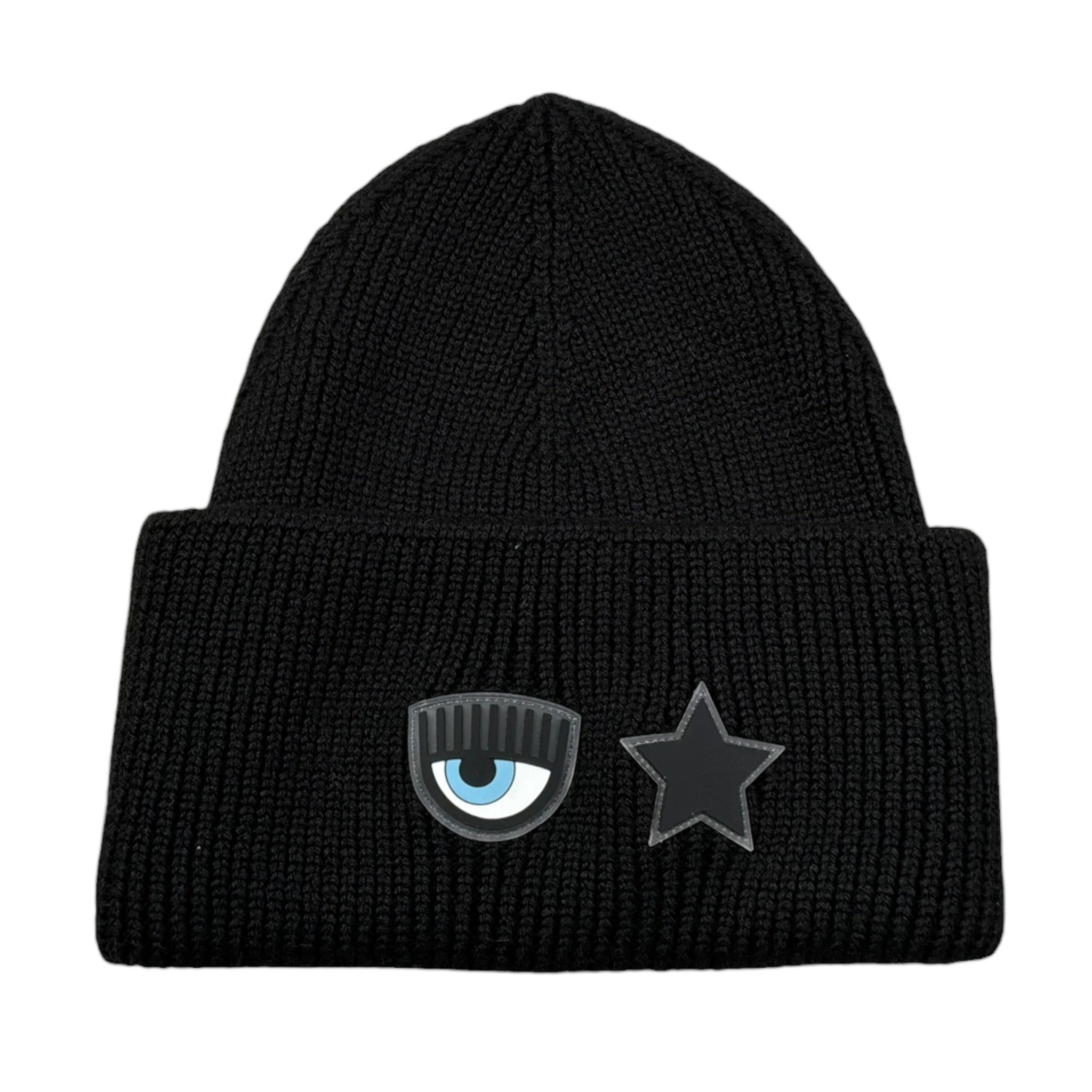 Chiara Ferragni Cappello tinta unita con Logo Nero per Bambina 73SBZK36 NERO CHIARA FERRAGNI 