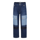 Chloe' Jeans tinta unita con Tasche In Contrasto Blu per Bambina C20232 BLU CHLOE' 