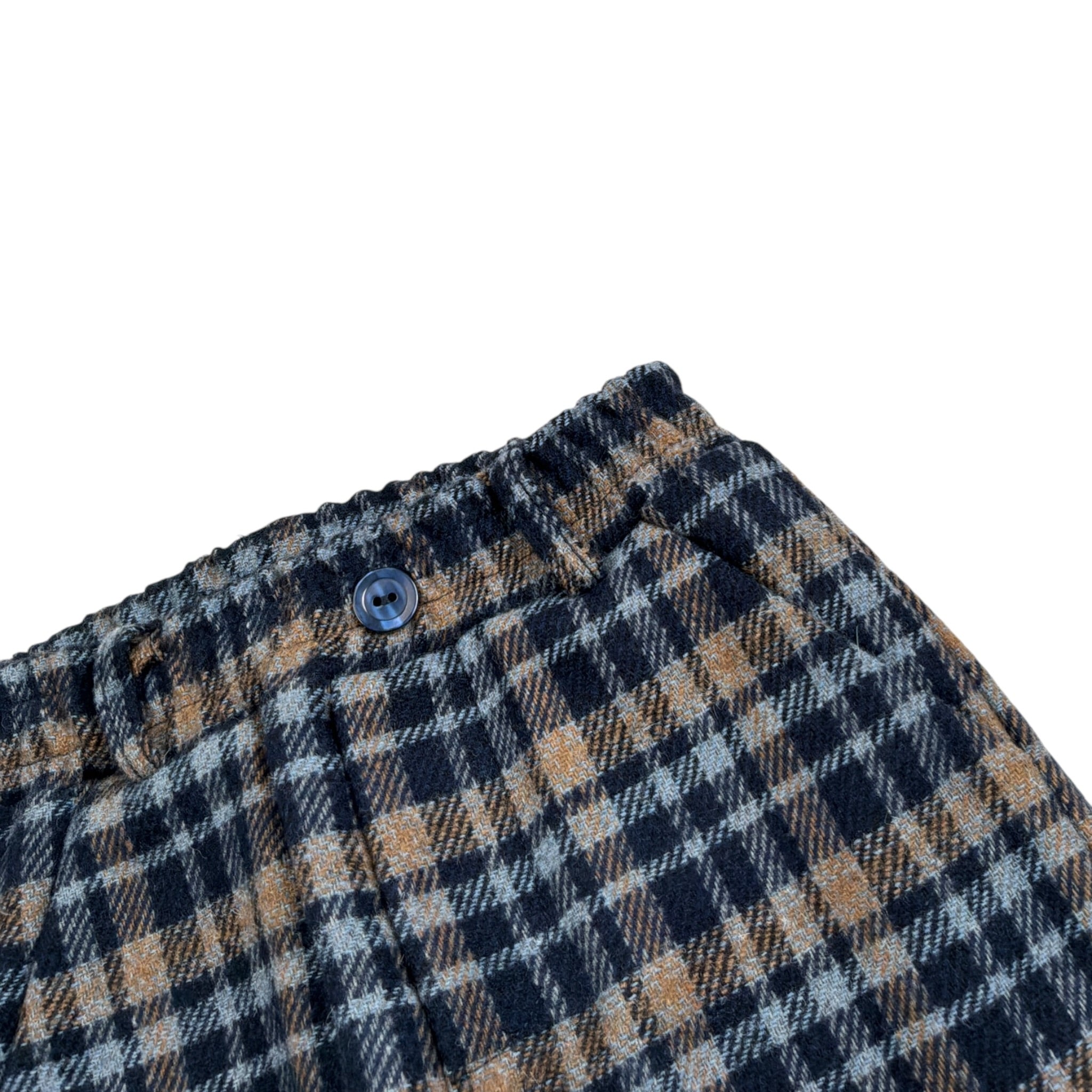 Ciccino Pantalone tinta unita con Fantasia A Quadri Blu per Neonato CCB0323 BLU CICCINO 