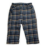 Ciccino Pantalone tinta unita con Fantasia A Quadri Blu per Neonato CCB0323 BLU CICCINO 