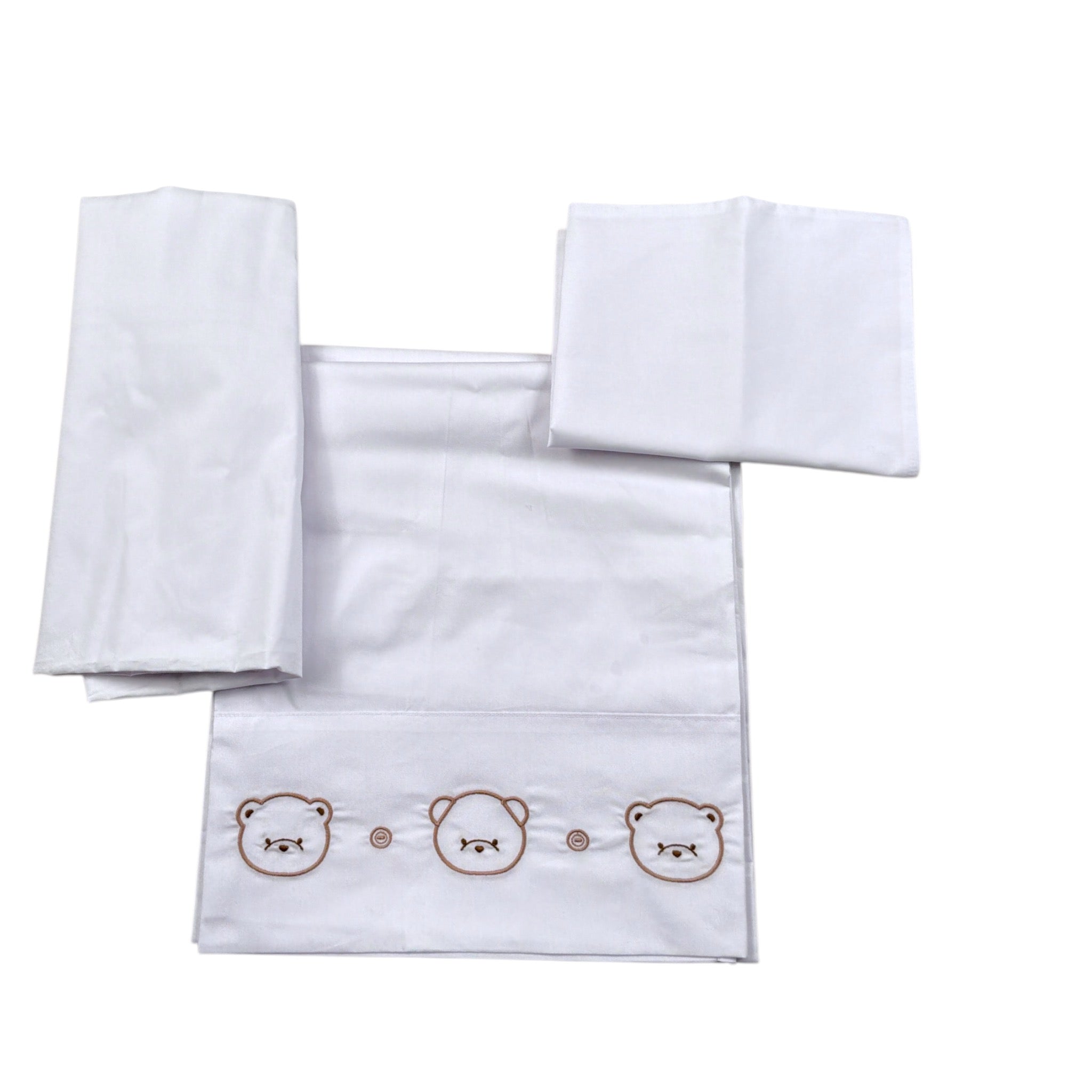 Ciccino Set Lenzuola 3Pz Bianco per Neonata CCB0501 BIANCO CICCINO 
