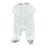 Ciccino Tutina tinta unita con Stampa Bianco per Neonata CCG0635 BIANCO CICCINO 