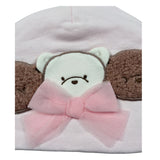 Ciccino Cappello tinta unita con Ricami Rosa per Neonata CCG0650 ROSA CICCINO 