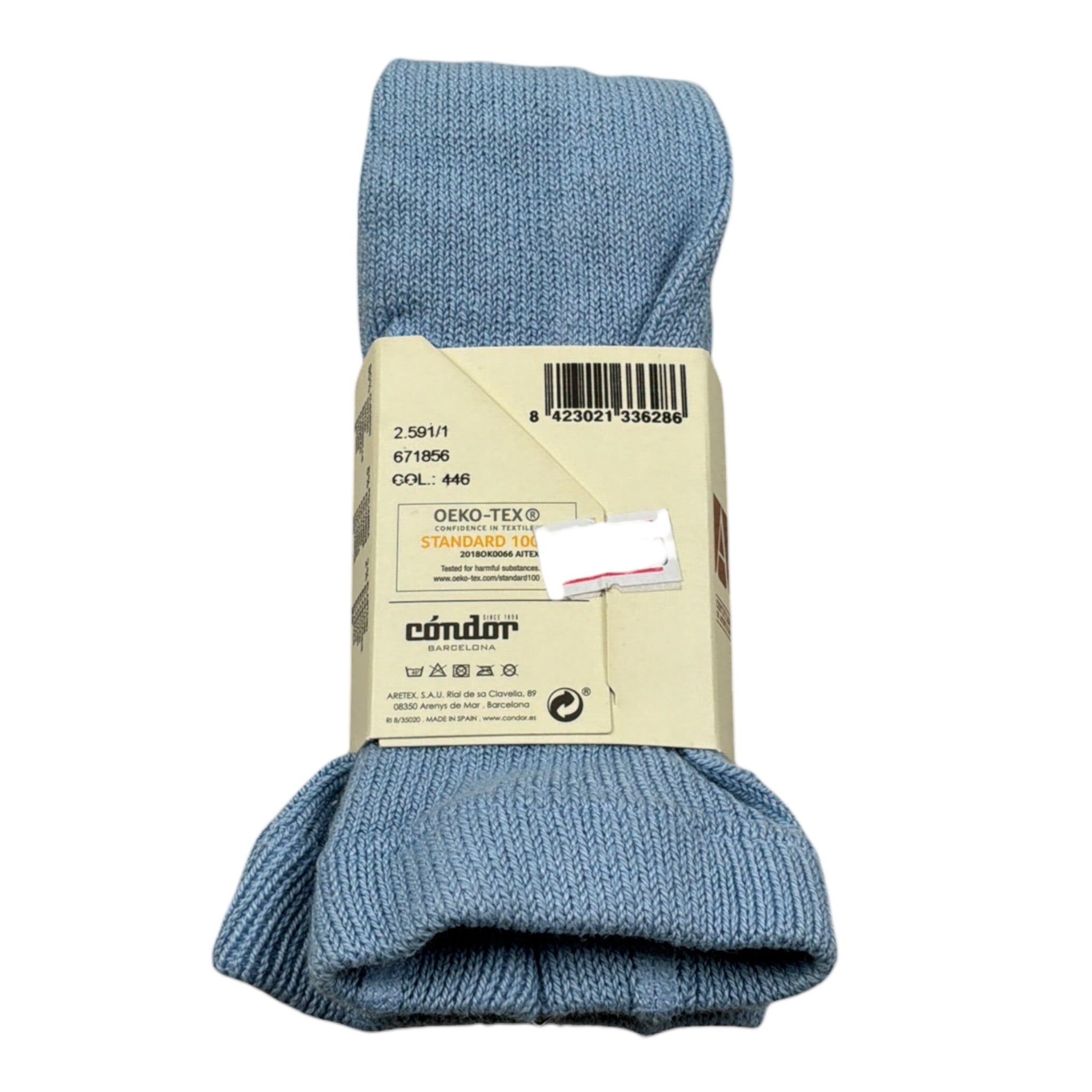 Cnd Calze Tnta Unita con Ricami Azzurro per Bambina 2591J AZZURRO CND 