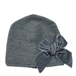 Cnd Cappello tinta unita con Fiocco Grigio per Neonata 50036011X GRIGIO CND 
