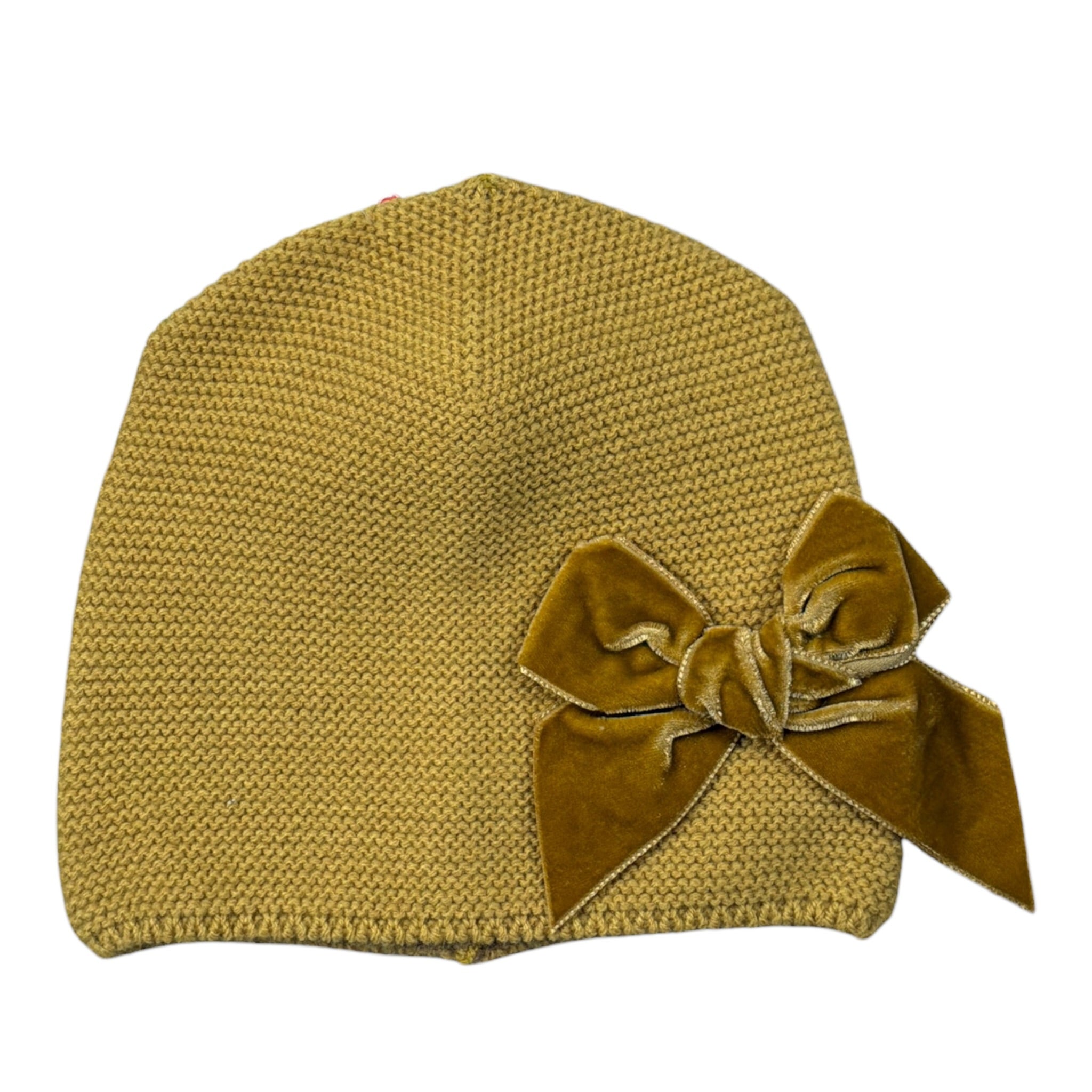 Cnd Cappello tinta unita con Fiocco Ocra per Bambina 50036011XJ OCRA CND 