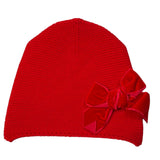 Cnd Cappello tinta unita con Fiocco Rosso per Bambina 50036011XJ ROSSO CND 