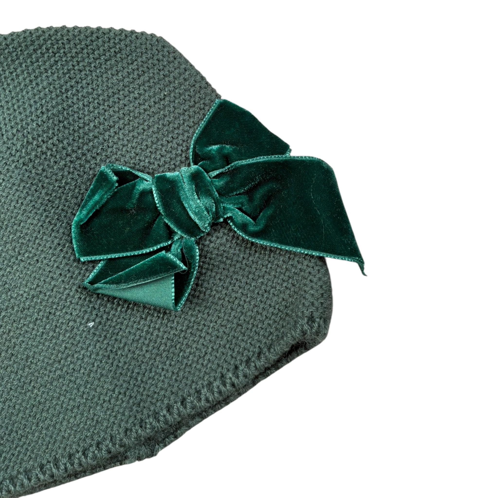 Cnd Cappello tinta unita con Fiocco Verde per Bambina 50036011XJ VERDE CND 