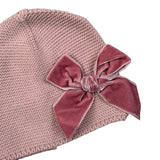 Cnd Cappello tinta unita con Fiocco Rosa per Neonata 50036011X ROSA CND 