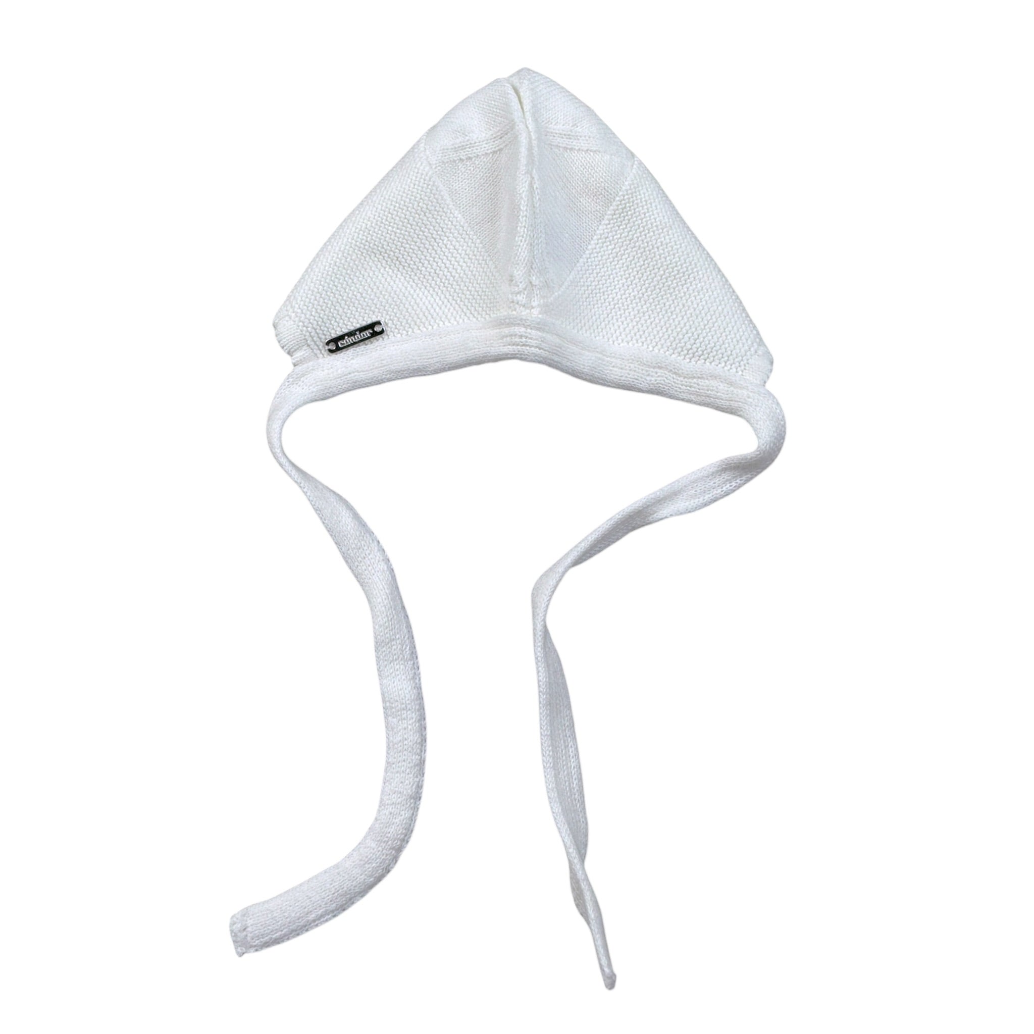 Cnd Cappello tinta unita con Ricami Bianco per Neonata 50500010 BIANCO CND 