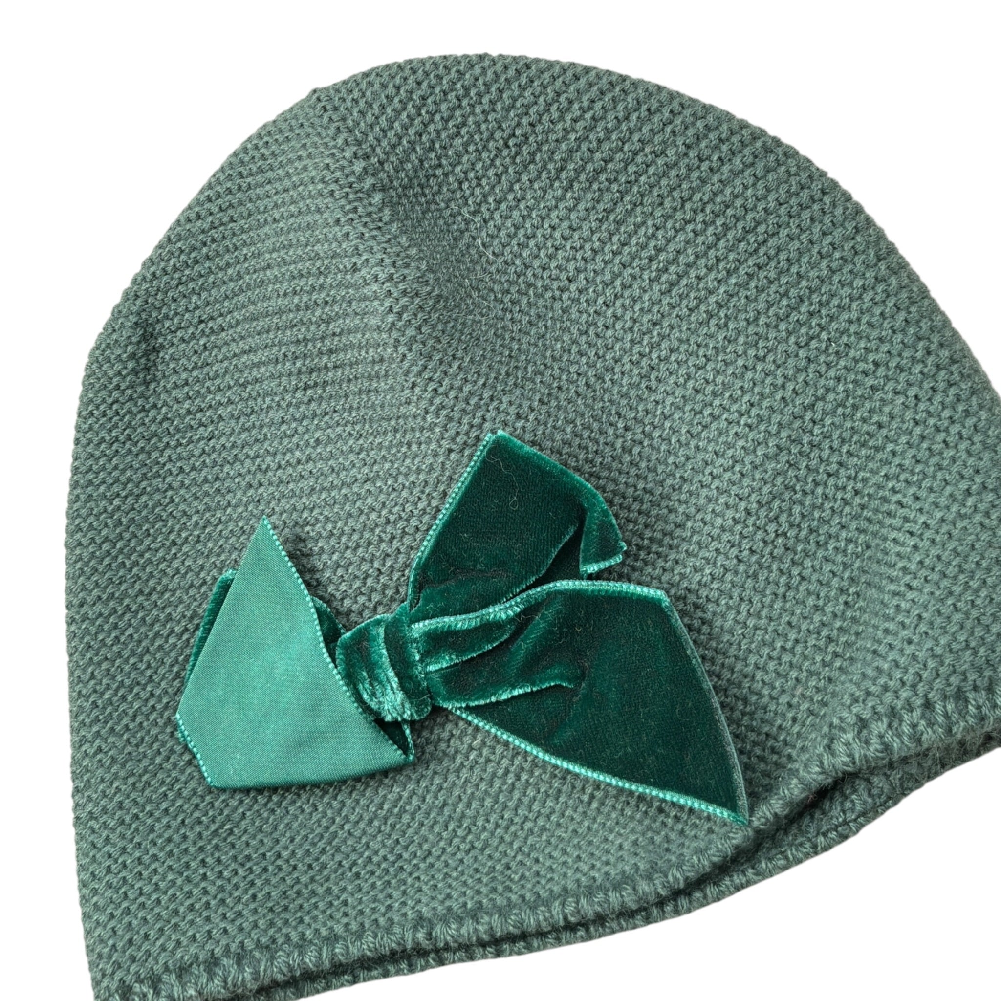 Cnd Cappello tinta unita con Fiocco Verde per Bambina 642356 VERDE CND 