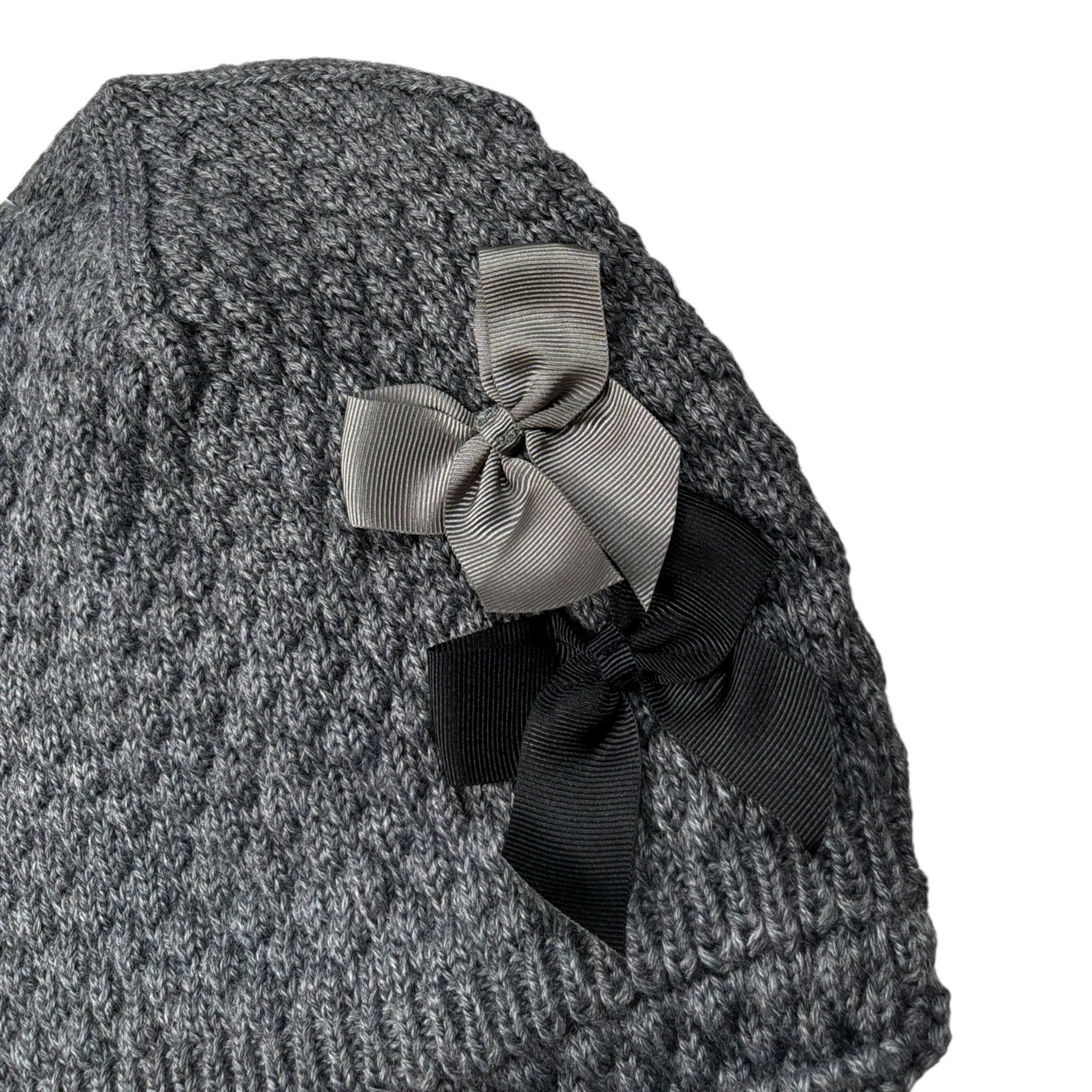 Cnd Cappello tinta unita con Fiocchi Grigio per Bambina 709434 GRIGIO CND 