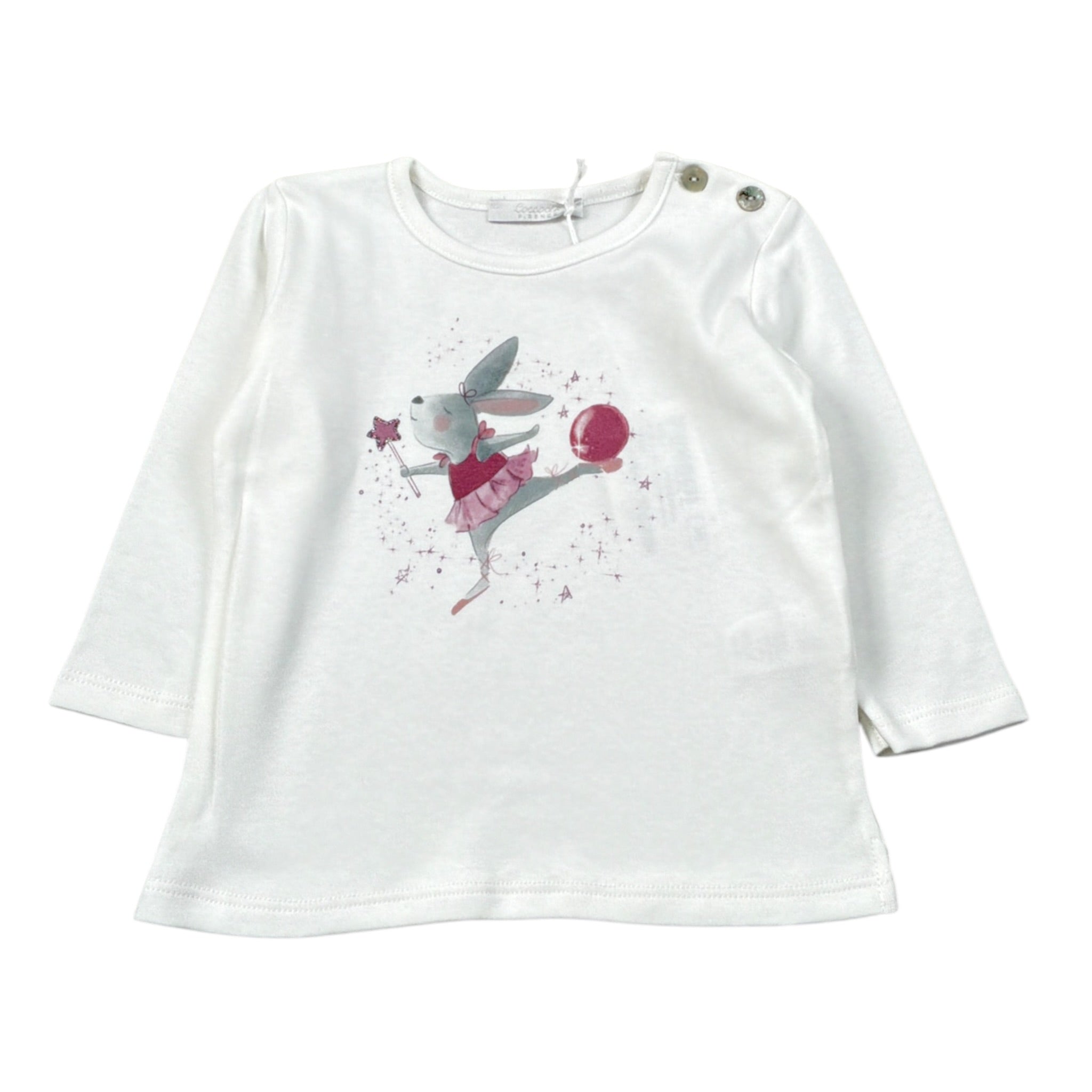 Coccode Shirt tinta unita con Stampa Bianco per Neonata C62139N BIANCO COCCODE 