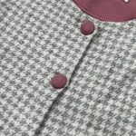 Coccode Cardigan Bicolore con Fantasia A Quadri Bianco/Grigio per Neonata C62337 BIANCO/GRIGIO COCCODE 