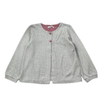 Coccode Cardigan Bicolore con Fantasia A Quadri Bianco/Grigio per Bambina C62337J BIANCO/GRIGIO COCCODE 