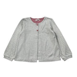 Coccode Cardigan Bicolore con Fantasia A Quadri Bianco/Grigio per Bambina C62337J BIANCO/GRIGIO COCCODE 