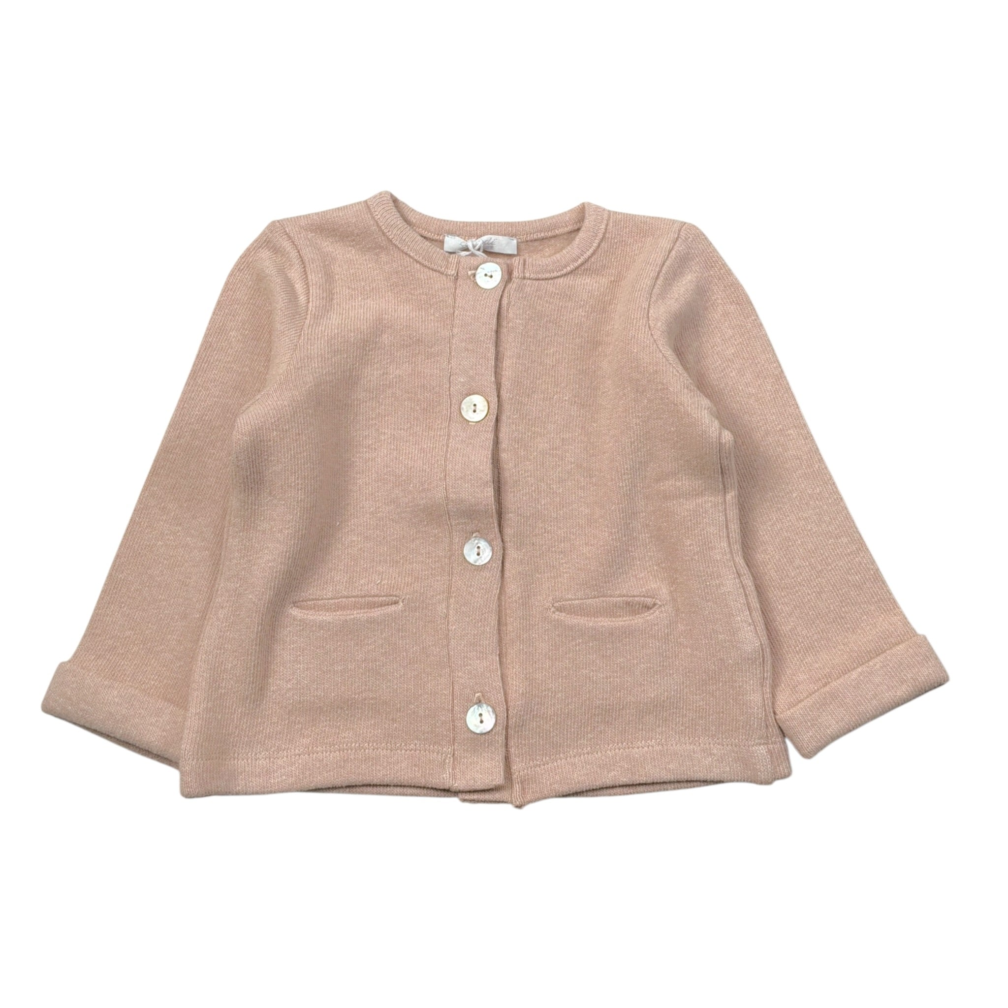 Coccode Cardigan tinta unita con Bottoni Rosa per Neonata C62340 ROSA COCCODE 