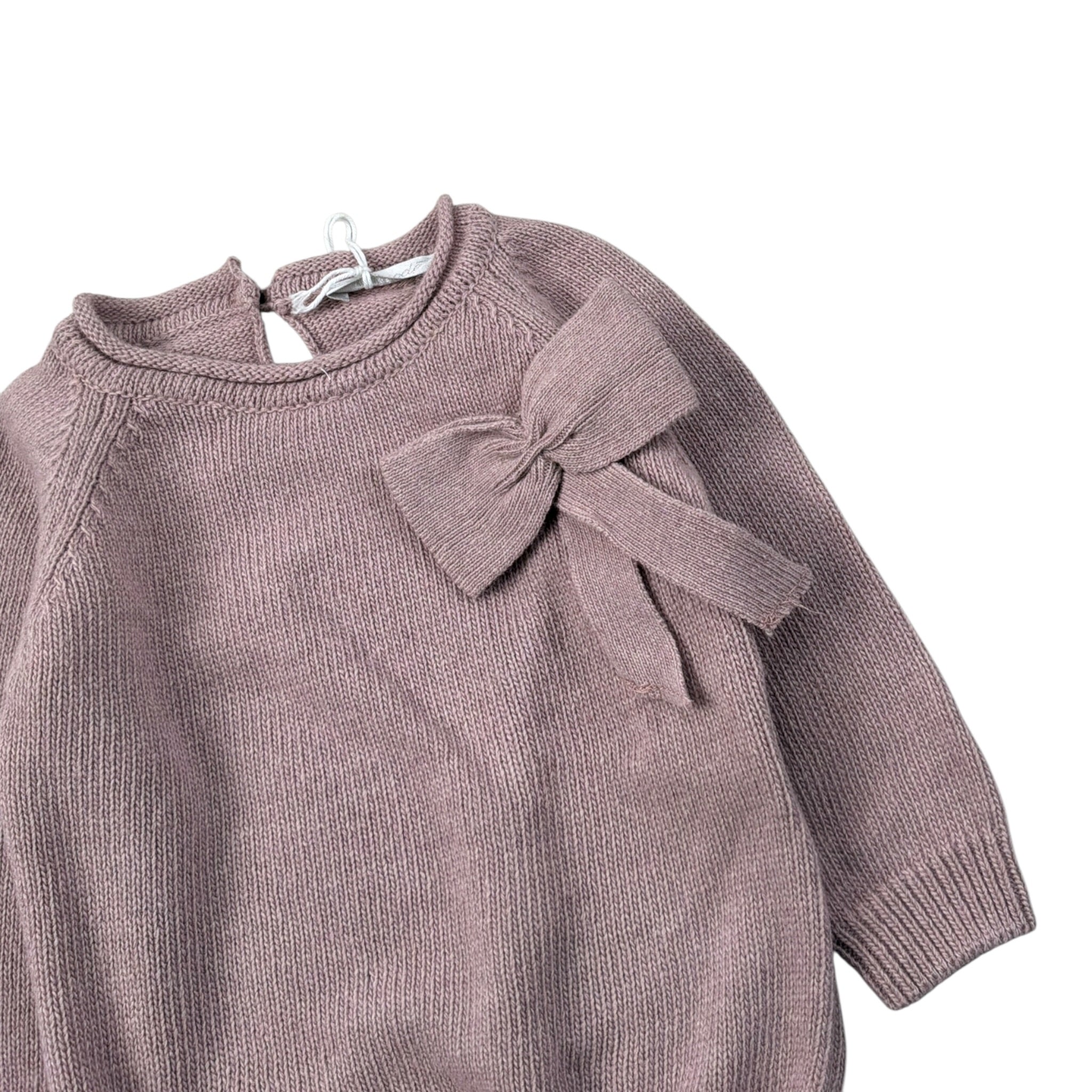 Coccode Maglia tinta unita con Fiocco Rosa per Bambina C62635J ROSA COCCODE 