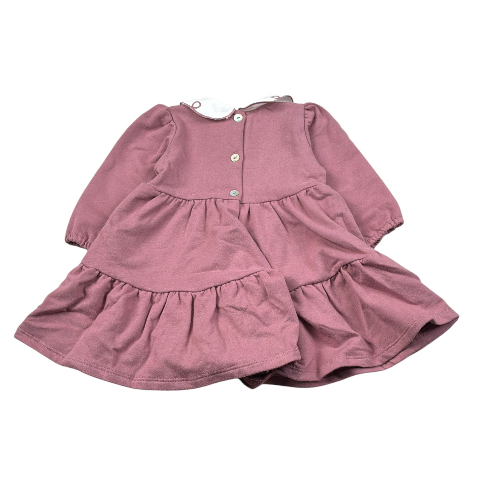 Coccode' Abito Manica Lunga tinta unita Rosa per Neonata C62212 ROSA COCCODE' 