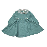 Coccode' Abito Manica Lunga tinta unita con Colletto Verde per Bambina C62216J VERDE COCCODE' 
