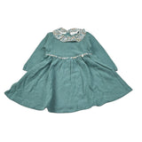Coccode' Abito Manica Lunga tinta unita con Colletto Verde per Bambina C62216J VERDE COCCODE' 