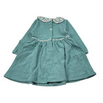 Coccode' Abito Manica Lunga tinta unita con Colletto Verde per Bambina C62216J VERDE COCCODE' 