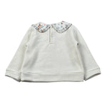 Baby Vip Maglia tinta unita con Colletto Camicia Panna per Bambina T4019 PANNA BABY VIP 