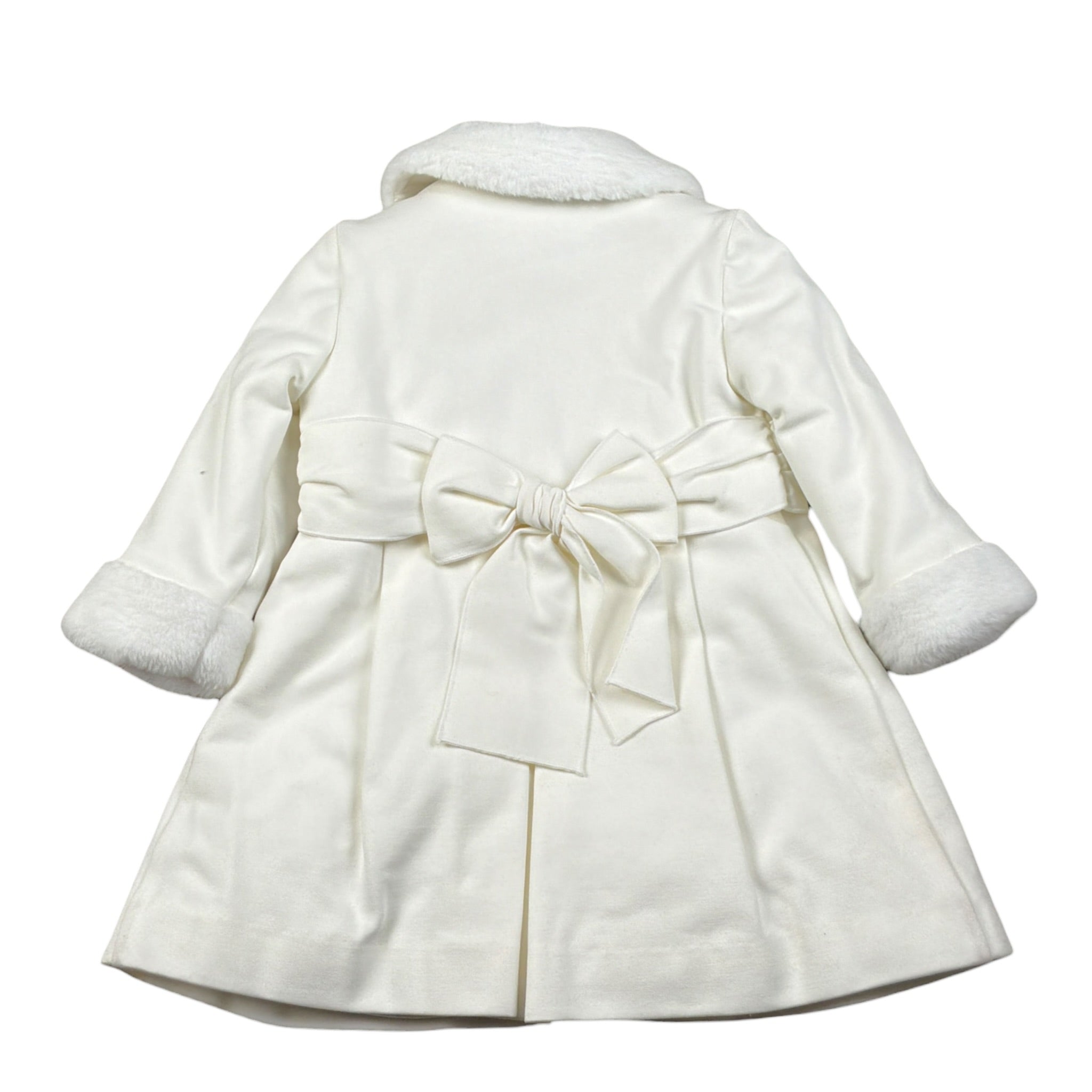 Colori Chiari Cappotto tinta unita con Colletto Bianco per Neonata FN114682 BIANCO COLORI CHIARI 