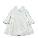 Colori Chiari Cappotto tinta unita con Colletto Bianco per Neonata FN114682 BIANCO COLORI CHIARI 