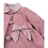 Colori Chiari Cappotto tinta unita con Fiocchi Rosa per Neonata FN117904 ROSA COLORI CHIARI 