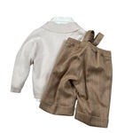 Colori Chiari Completo 4 Pezzi Camicia-Papillon-Bermuda-Cardigan Panna per Neonato MN407798 PANNA COLORI CHIARI 