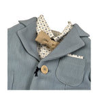 Colori Chiari Completo 4 Pezzi Giacca-Camicia-Papillon-Pantalone Azzurro per Neonato MN507819 AZZURRO COLORI CHIARI 