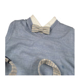 Colori Chiari Completo 4 Pezzi Gilet-Camicia-Papillon-Pantalone Azzurro per Neonato MN567281 AZZURRO COLORI CHIARI 