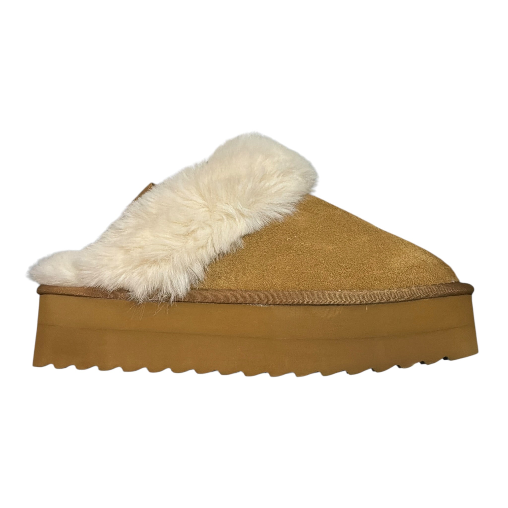 Colors Of California Ciabatta tinta unita Peluche Beige per Bambina HCYWPLA07 BEIGE COLORS OF CALIFORNIA 