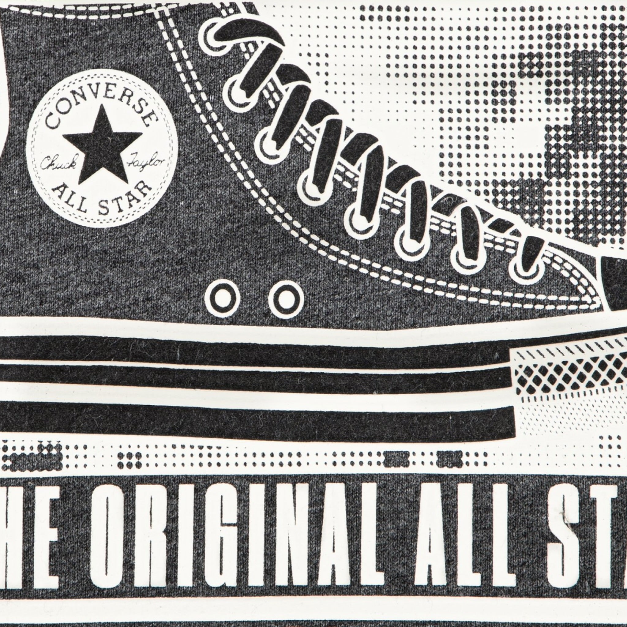 Converse Felpa tinta unita con Cappuccio E Stampa Grigio per Bambino 9CH438 GRIGIO CONVERSE 